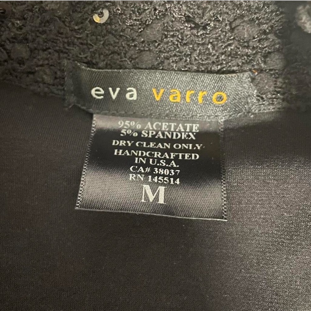 eva varro Black Single-Button Embellished Blazer - Picture 4 of 4